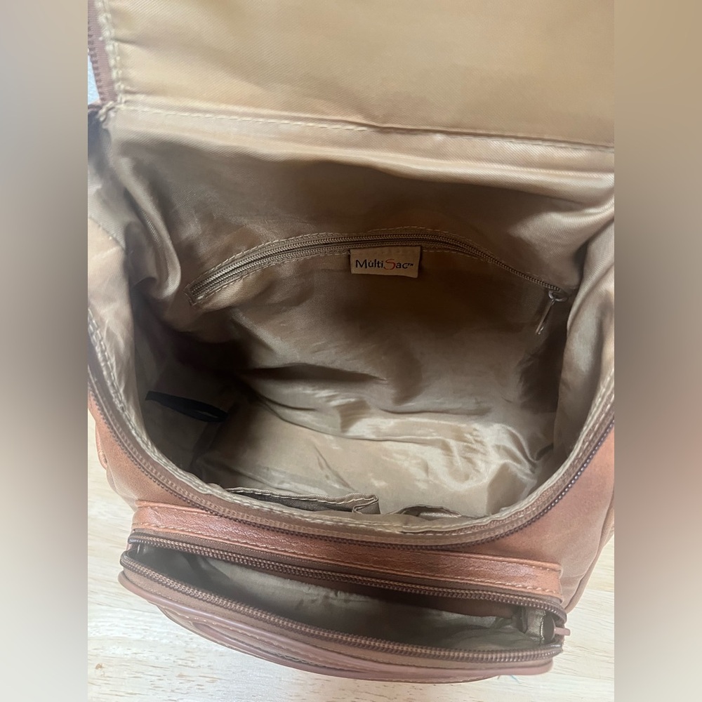 Multisac Backpack With Adjustable Straps Brown Fa… - image 6